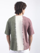 Tie & Dyed Onion Cream Half Sleeve Tshirt