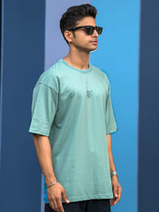Silicon Patch Berly Green Half Sleeve T-Shirt