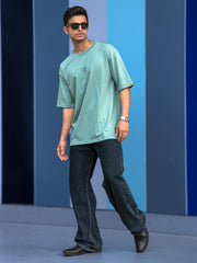 Silicon Patch Berly Green Half Sleeve T-Shirt