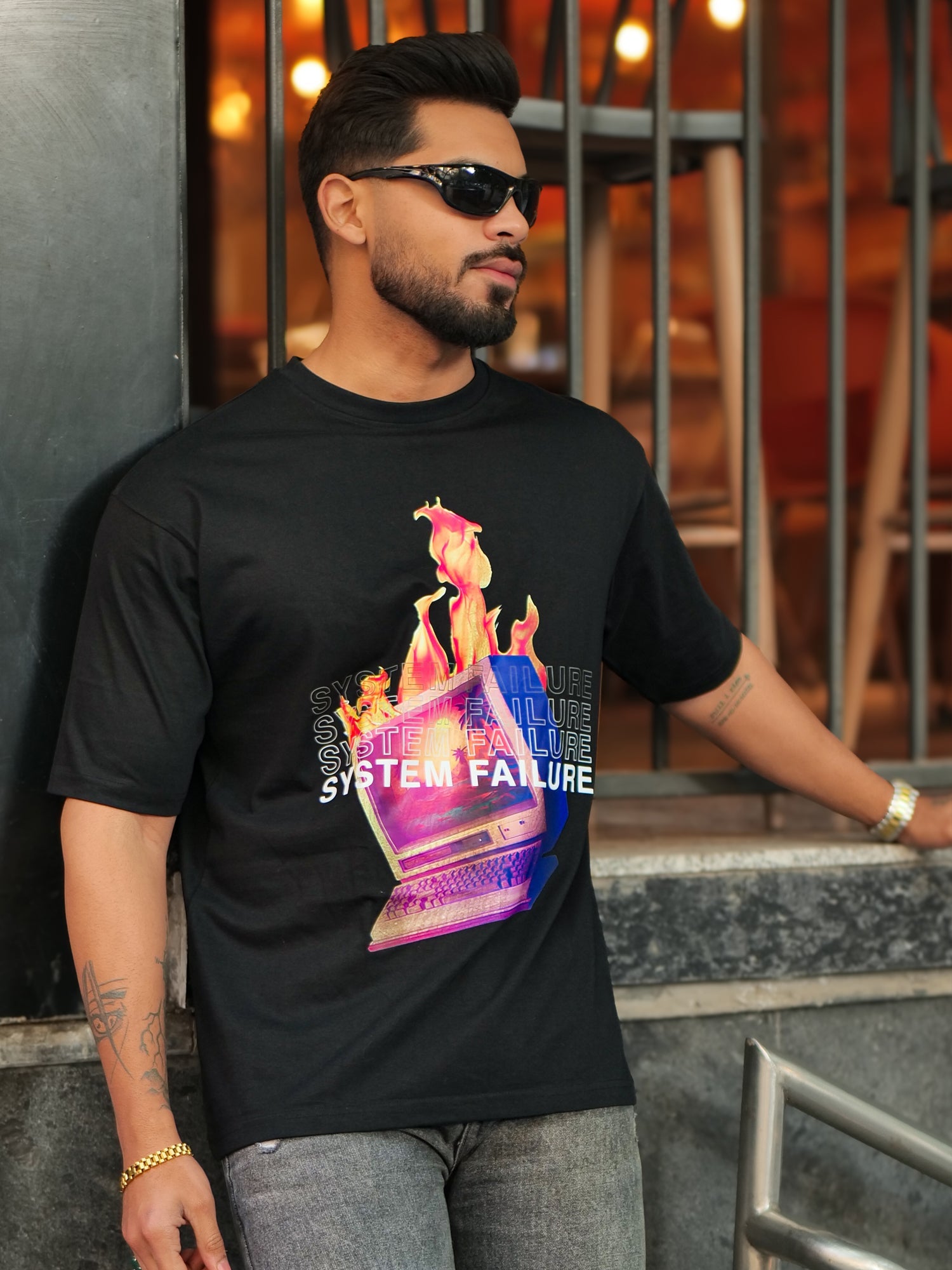 Black Purple Fire Tshirt