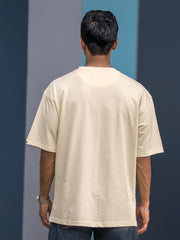 Silicon Patch Cream Half Sleeve T-Shirt