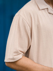 Matrix Knit Butterscotch Half Sleeve Shirt