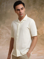 Ozone Cream Half Sleeve Shirt