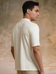 Ozone Cream Half Sleeve Shirt