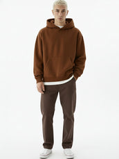 Cozy Cut  Pull Over Brown Full Sleeve Sweatshirt