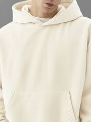 Cozy Cut  Pull Over Cream Full Sleeve Sweatshirt