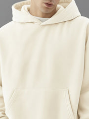 Cozy Cut  Pull Over Cream Full Sleeve Sweatshirt