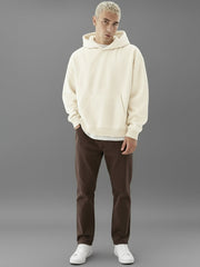 Cozy Cut  Pull Over Cream Full Sleeve Sweatshirt