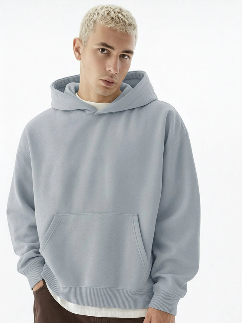 Cozy Cut  Pull Over Light Grey Full Sleeve Sweatshirt