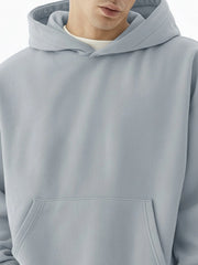 Cozy Cut  Pull Over Light Grey Full Sleeve Sweatshirt