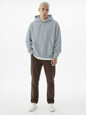 Cozy Cut  Pull Over Light Grey Full Sleeve Sweatshirt