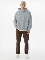 Cozy Cut  Pull Over Light Grey Full Sleeve Sweatshirt