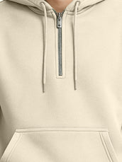 Cozy Cut Zipper Hoodie Full Sleeve Biscuit Sweatshirt