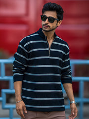 Sweater Knit Black Sweatshirt