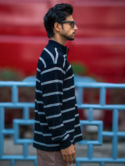 Sweater Knit Black Sweatshirt