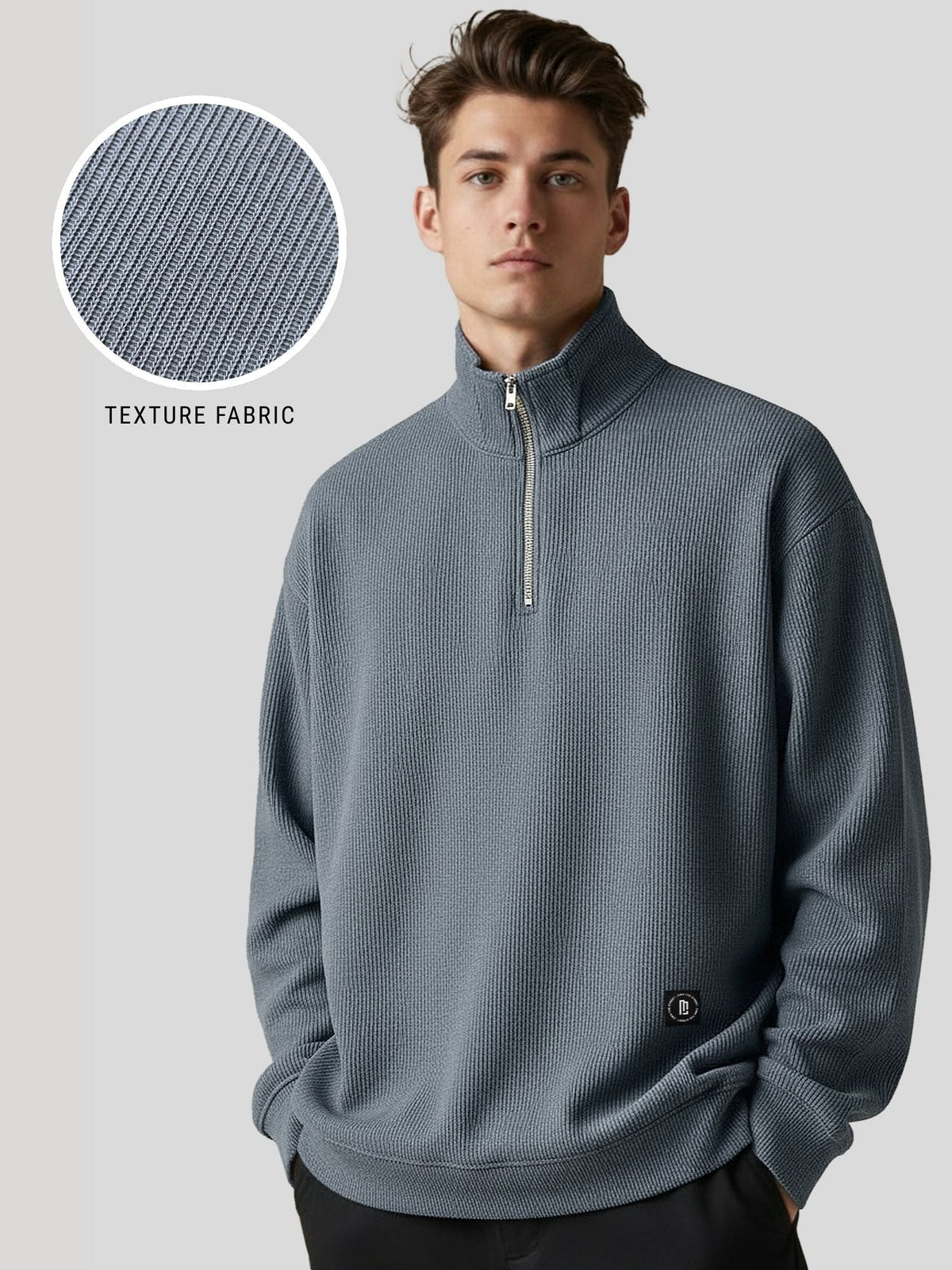 Marcus Light Grey Full Sleeve Sweatshirt by ManiacLife - Image 1