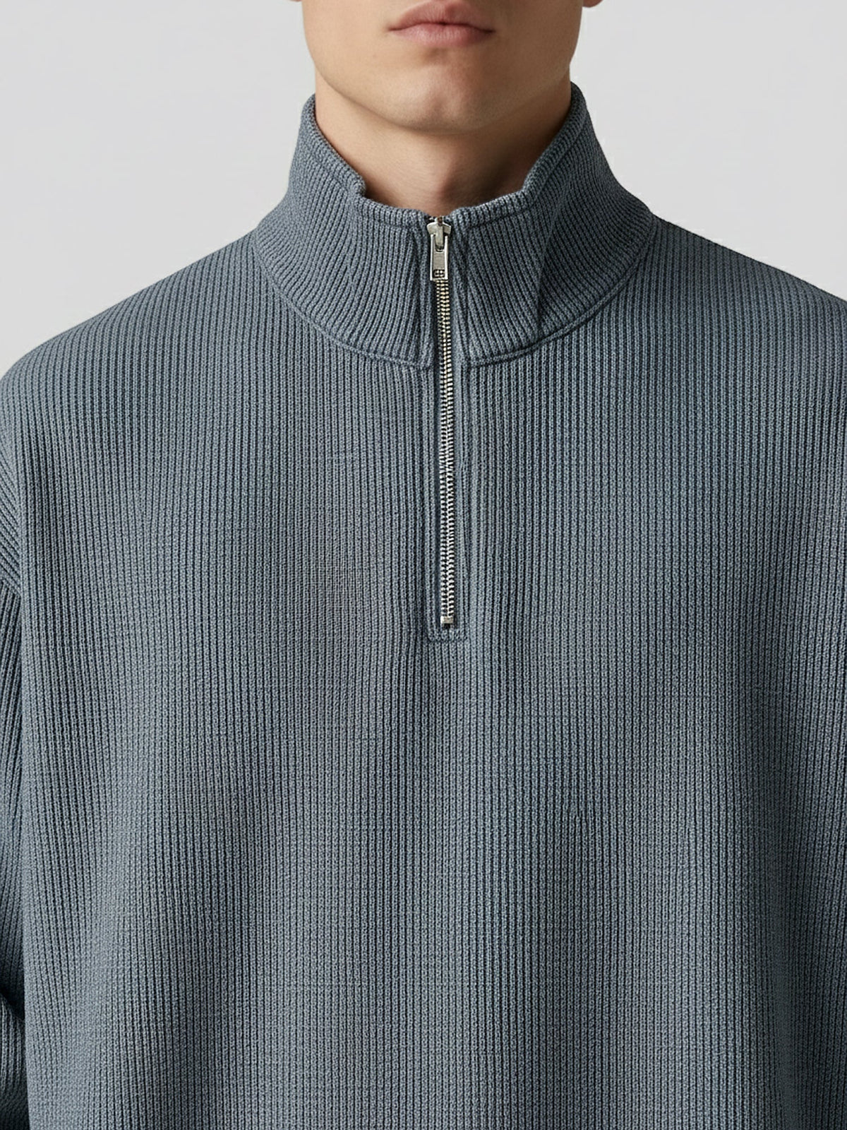 Marcus Light Grey Full Sleeve Sweatshirt by ManiacLife - Image 4