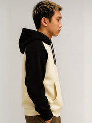 PU Patch Cream Sweatshirt
