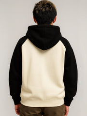 PU Patch Cream Sweatshirt