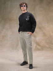 Embroidery Black Sweatshirt