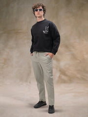 Embroidery Black Sweatshirt