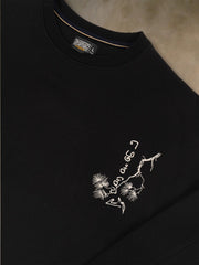 Embroidery Black Sweatshirt