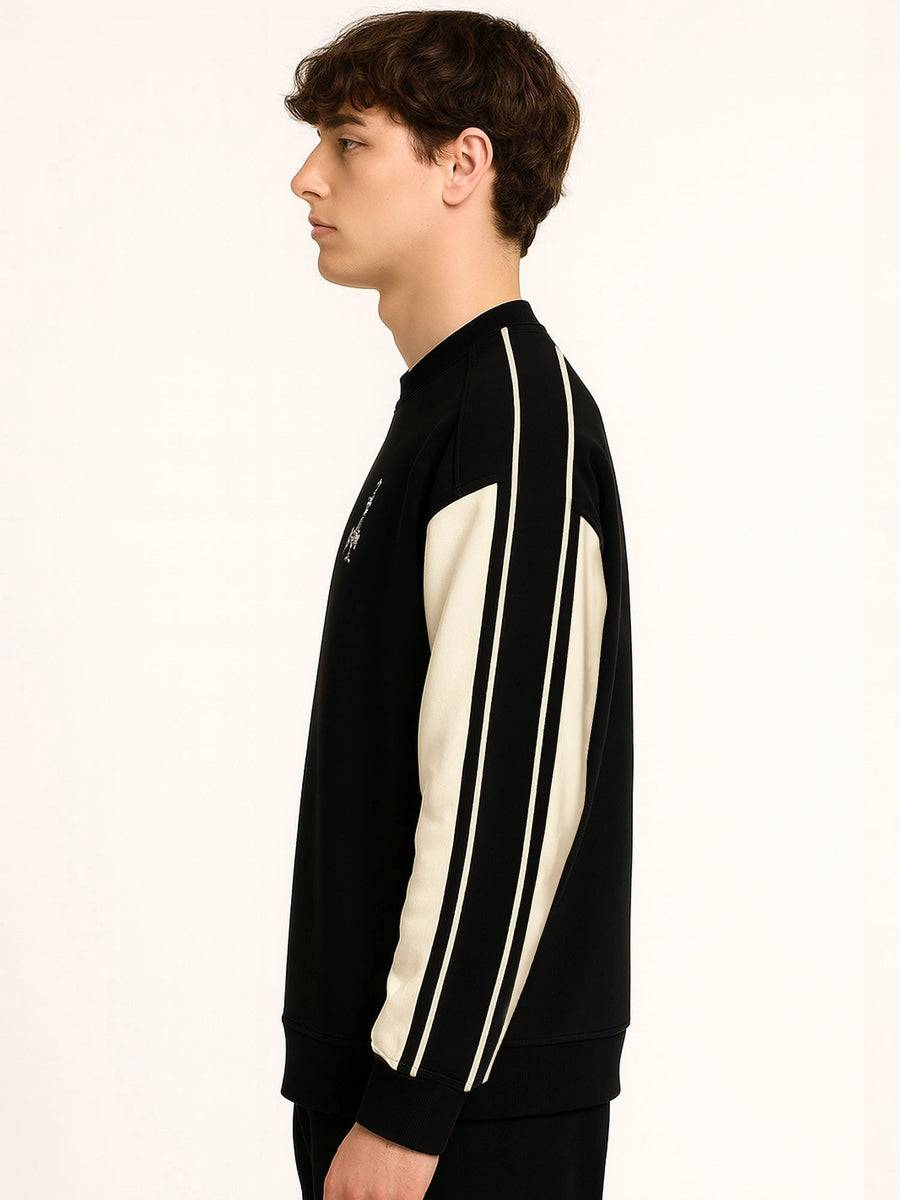 Black Printed Black Sweatshirt
