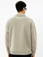 Biscuit full sleeve cozy cut zipper sweatshirt for men - view 2
