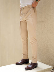 Amazon Stripe Beige Trouser