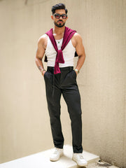 Amazon Stripe Black Trouser