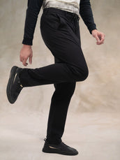 Cut & Sew Black Trouser