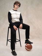 Cut & Sew Black Trouser