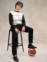 Cut & Sew Black Trouser