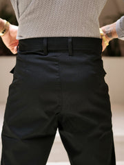 Ashton Button Black Trouser