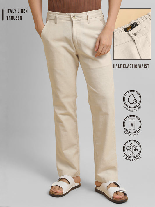 Italy Linen Cream Trouser