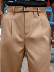 Ashton Belt Dark Beige Trouser