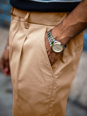Ashton Belt Dark Beige Trouser