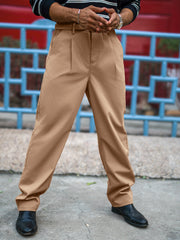 Ashton Belt Dark Beige Trouser
