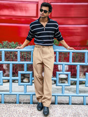 Ashton Belt Dark Beige Trouser