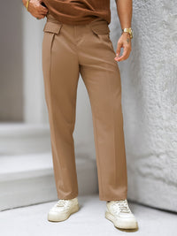 Ashton Button Dark Beige Trouser