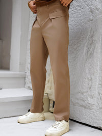 Ashton Button Dark Beige Trouser