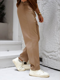 Ashton Button Dark Beige Trouser