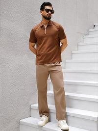 Ashton Button Dark Beige Trouser