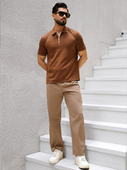 Ashton Button Dark Beige Trouser