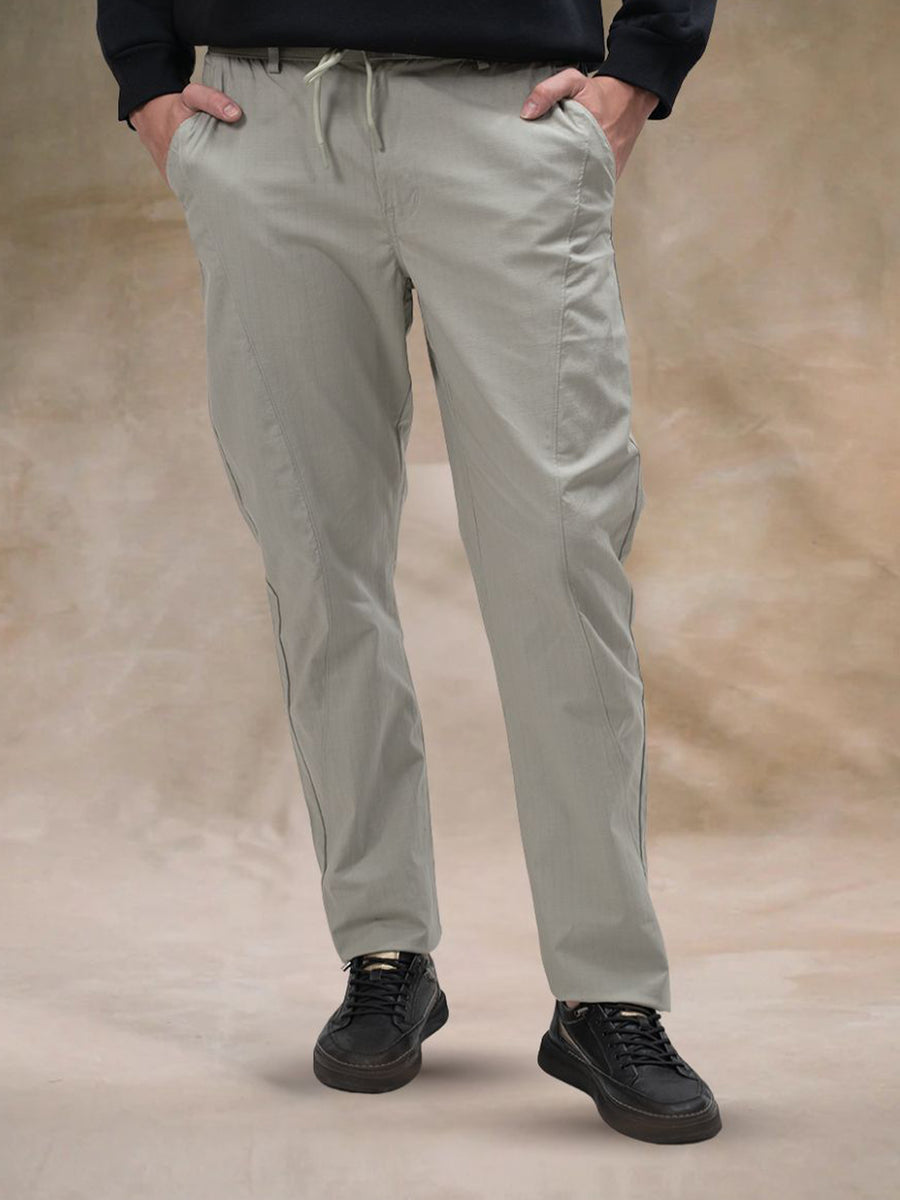 Cut & Sew Light Green Trouser