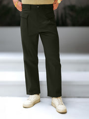 Ashton Button Green Trouser