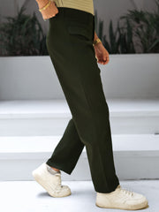 Ashton Button Green Trouser