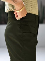 Ashton Button Green Trouser