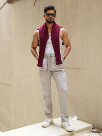 Amazon Stripe Grey Trouser