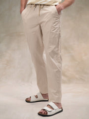 Cut & Sew Light Beige Trouser